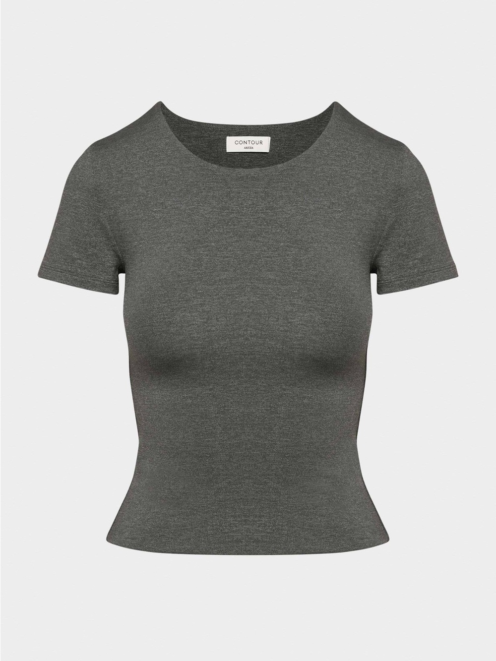 Aritzia Original Contour Crew Tee Short Sleeve Top Heather Charcoal Grey New